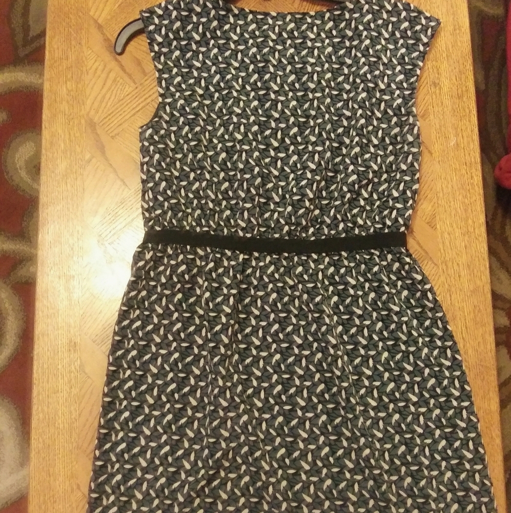 LOFT sleeveless crew neck dress